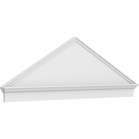 Ekena Millwork Peaked Cap Smooth Architectural PVC Combination Pediment, 80"W x 26-7/8"H x 2-3/4"P (Pitch 6/12) PEDPC080X270PKC00
